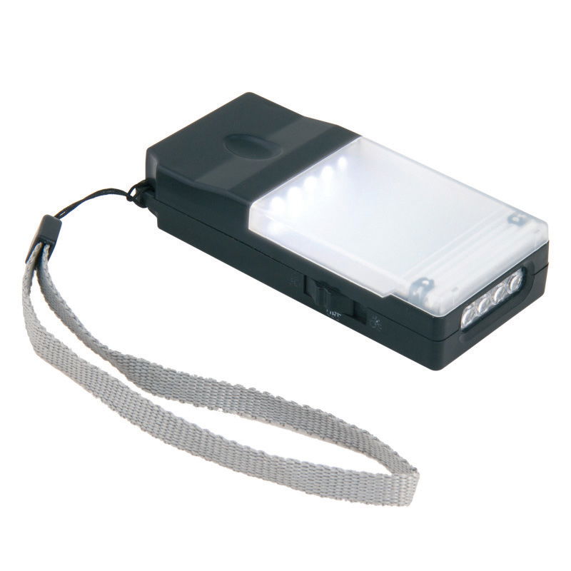 Фонарь Uniel S-CL013-C Black серии Стандарт Faithful Multifunctional Assistant, пластиковый корпус,5+4 LED, упаковка – кламшелл,4хААА н/к, цвет – черный